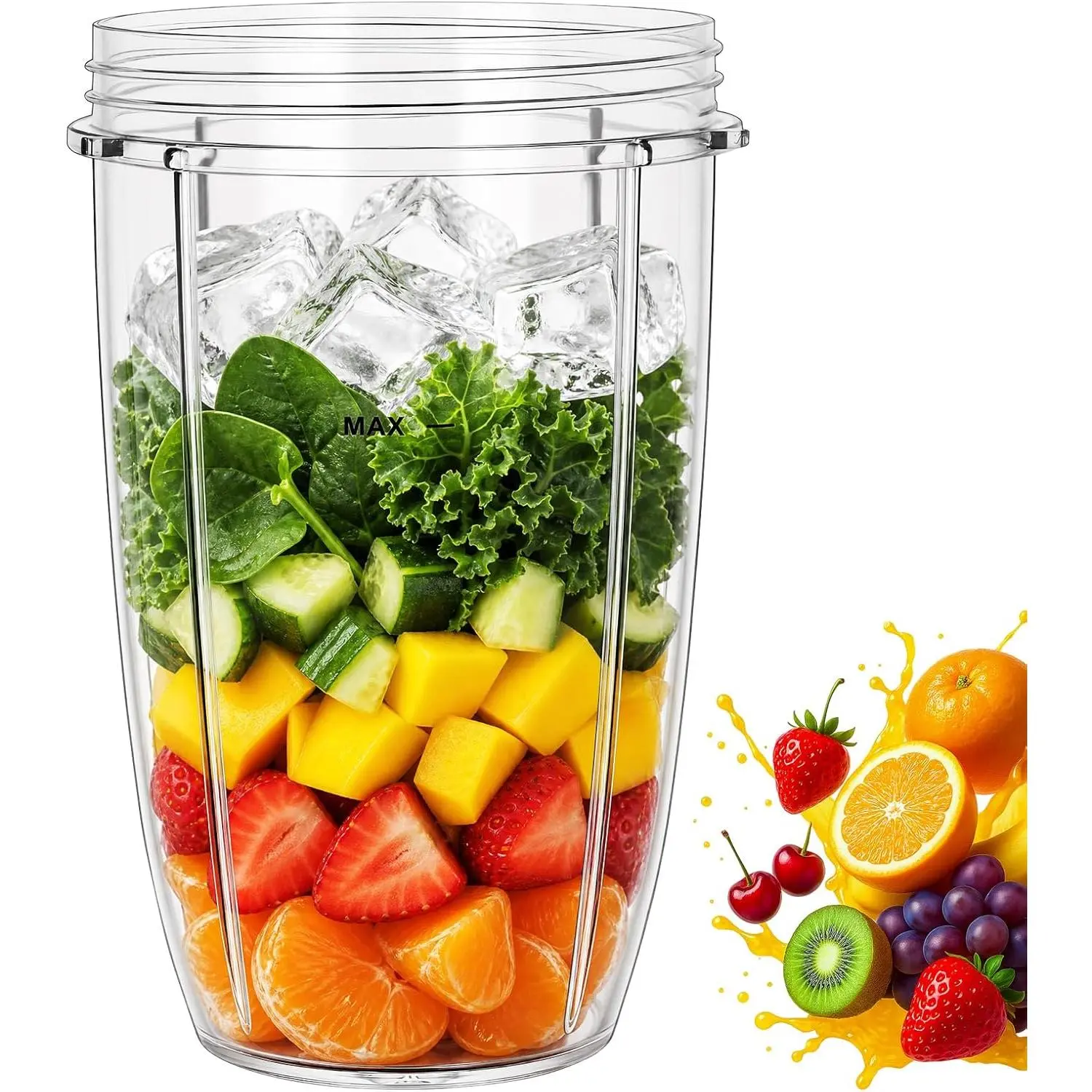 24oz Plastic Blender Replacement Cups, Compatible with 600w-900w Blenders, Home Supplies Plastic Cup Replacement Parts, Blender Users