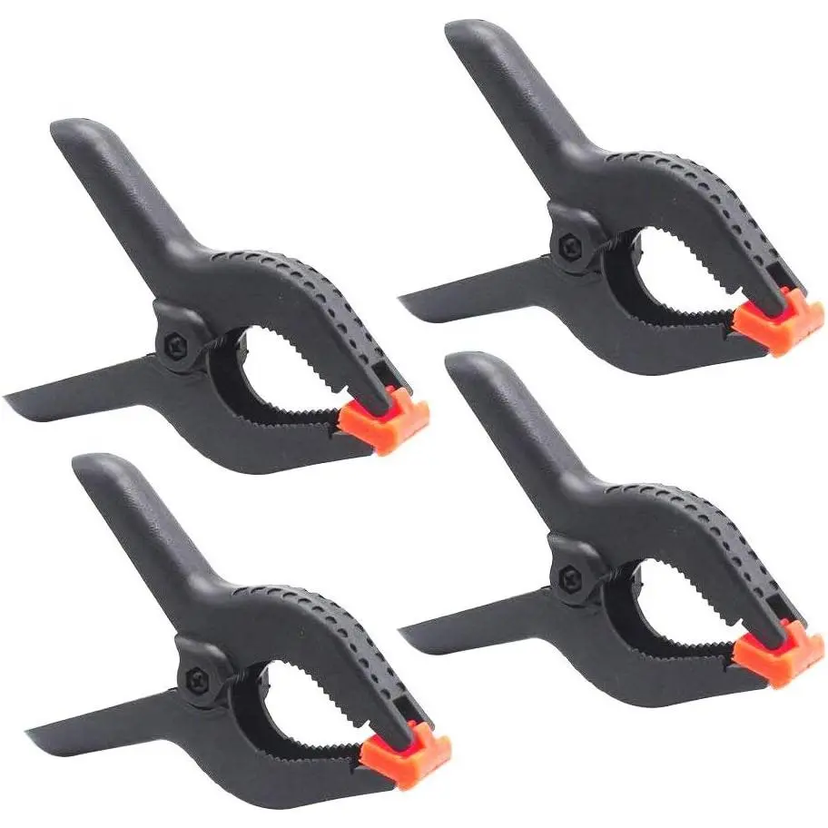 4-Pack 6 Inch Spring Clamps, Heavy Duty Plastic Clamps Nylon Clips for Background, Photo Studio and Any