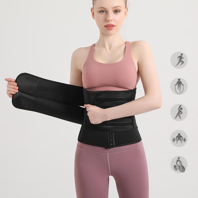 Unisex's Adjustable Hook & Eye Closure Sports Waist Trainer, Tummy Control Velcro Design Fitness Waist Trainer, Waist Support for Women & Men, Sporty Waist Belt for Yoga, Waist Trainer Trimmer