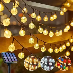 Solar Bubble Ball LED Light String, Fancy Leds, 8 Modes of Light String for Festive Atmosphere Decoration, Suitable for Birthday Parties/Wedding Celebrations/Valentine's Day/Thanksgiving/Christmas Decoration Bubble Ball String Lights