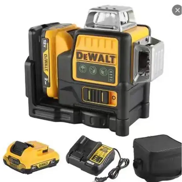 Dewalt DW089LG Multipurpose Outdoor Laser Level, 12-Line 3-Side 360-Degree Vertical & Horizontal, 12V Lithium Battery-Powered Hand Tool Accessory, Multipurpose Laser Level