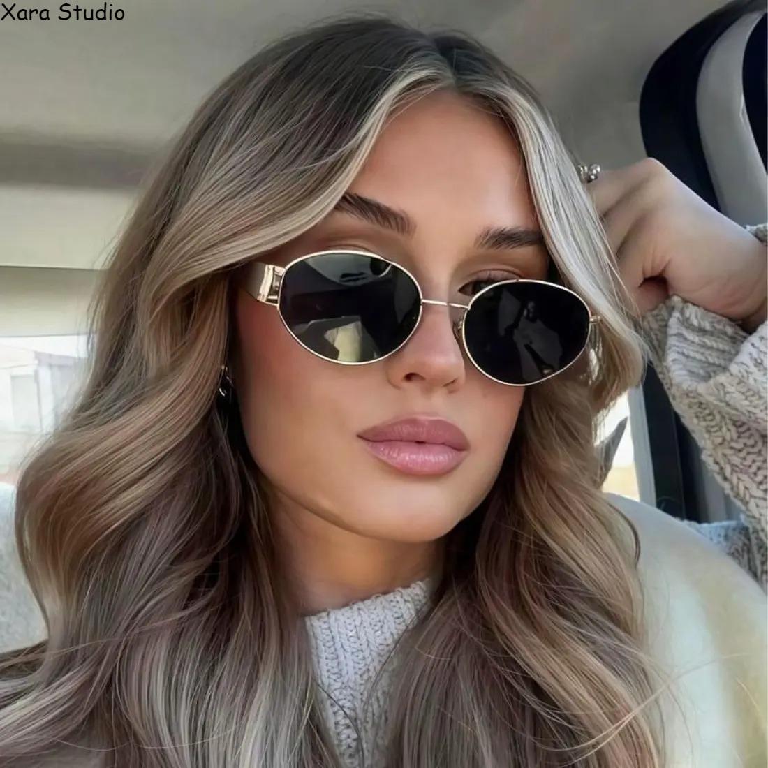 3-Pack Women’s Oval Sunglasses – Trendy Y2K Metal Frame Shades with UV400 Protection, Lightweight Retro Fashion Eyewear for Beach, Travel, Summer Outfits & Everyday Wear