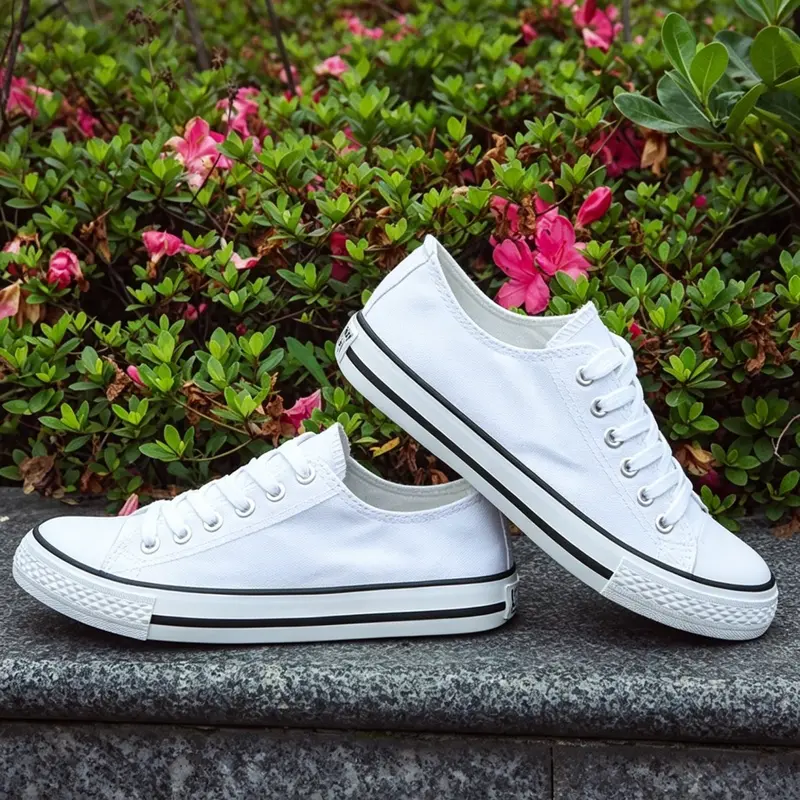 Low-top lace-up canvas shoes for women, lightweight and comfy sneaker trainer casual footwear, classic trendy couple tennis sneakers Lace Up Trainers suitable for daily activities