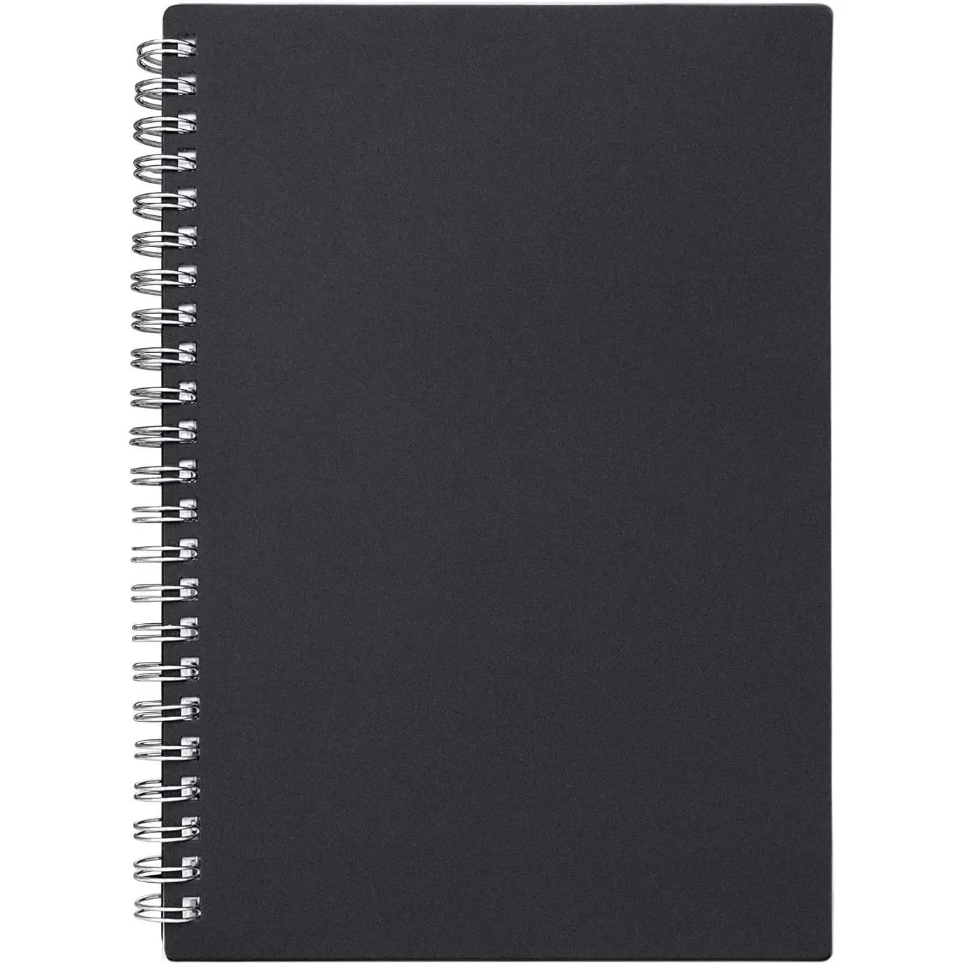 8 x 6 Inch Spiral Notebook  Cover 140 Pages 1 Pack (Black)