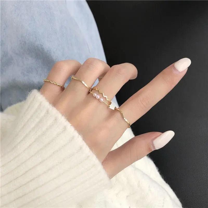 Ring Student Adjustable Ring Punk Vintage Ring Washable