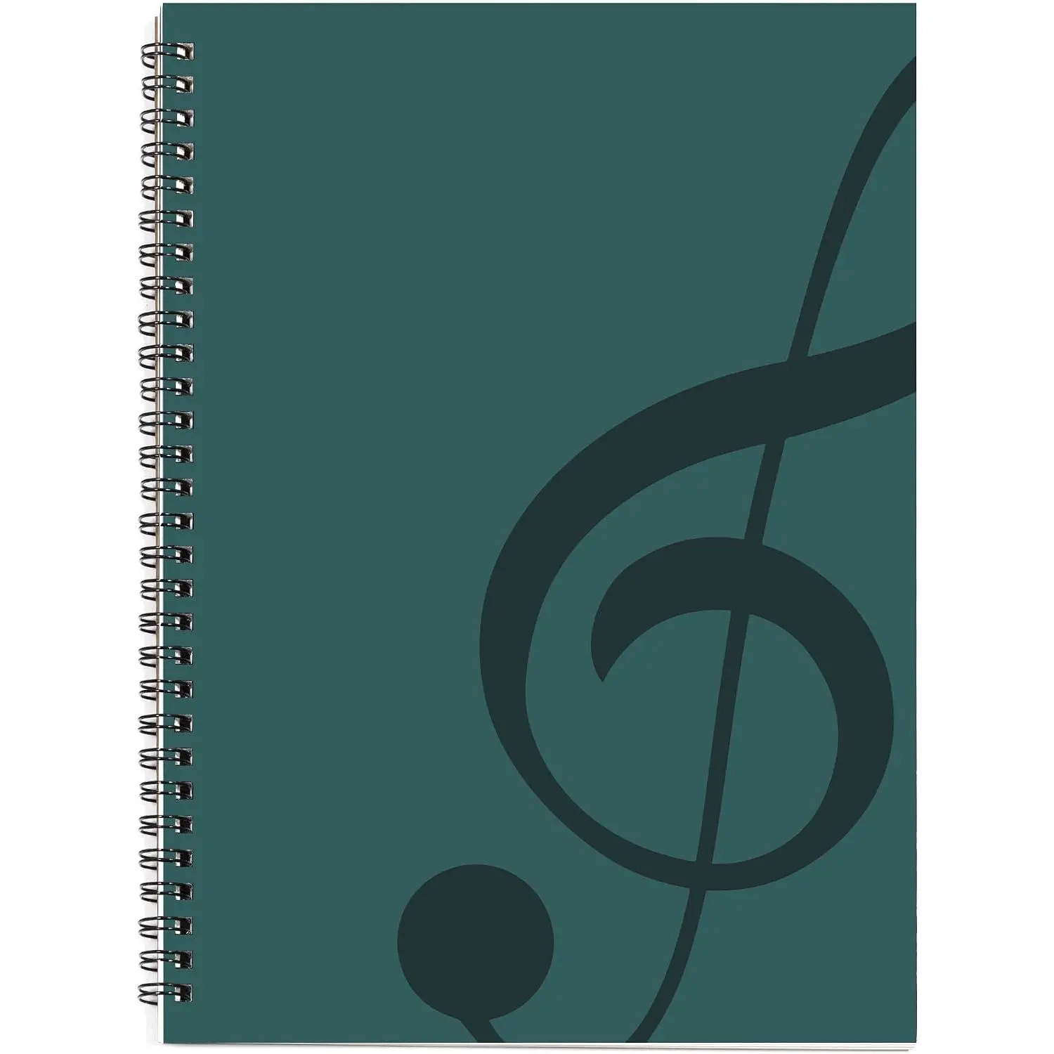 Blank Sheet  Composition Manuscript Staff Paper Art  Notebook Black 100 Pages 26x19cm (Water Blue/ Blue)