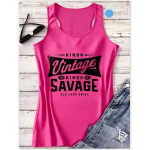 Kinda Vintage Kinda Savage Old Lady Gains Women's Cotton Tank Top