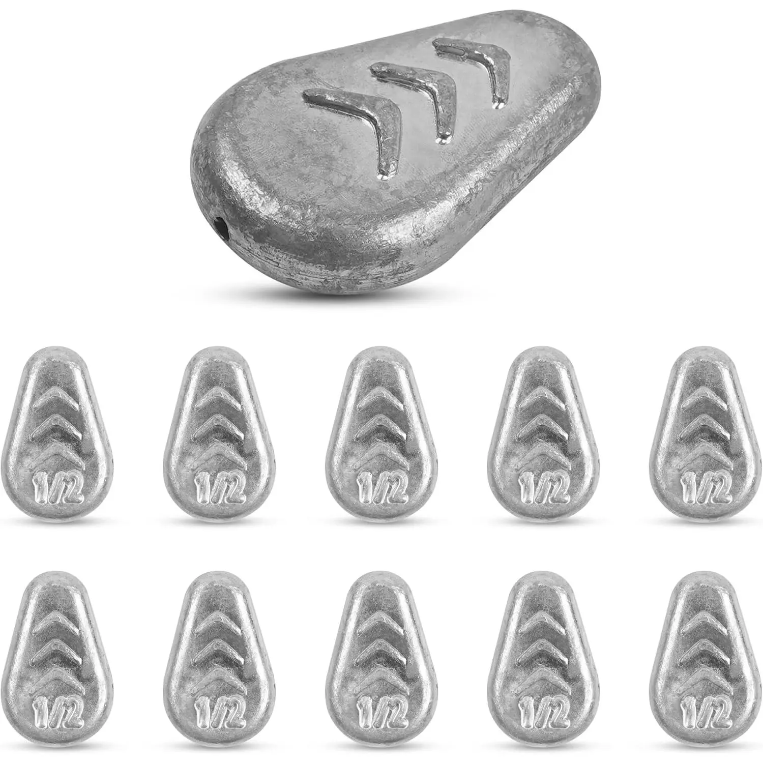 No Roll Sinker Fishing Weights, Flat Inline Catfish Sinkers Weights No Snag Slip Sinkers Saltwater Surf Fishing Weights Gear Tackle for Catfishing