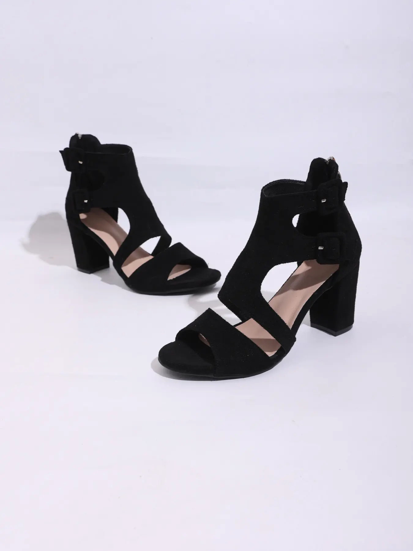 Trendy Hollow Out Strappy Adjustable Strap High Heel Sandals, Comfortable Breathable Non-Slip Fish Mouth Toe Buckle Anklet Sandals, Summer Fashion Women's Shoes