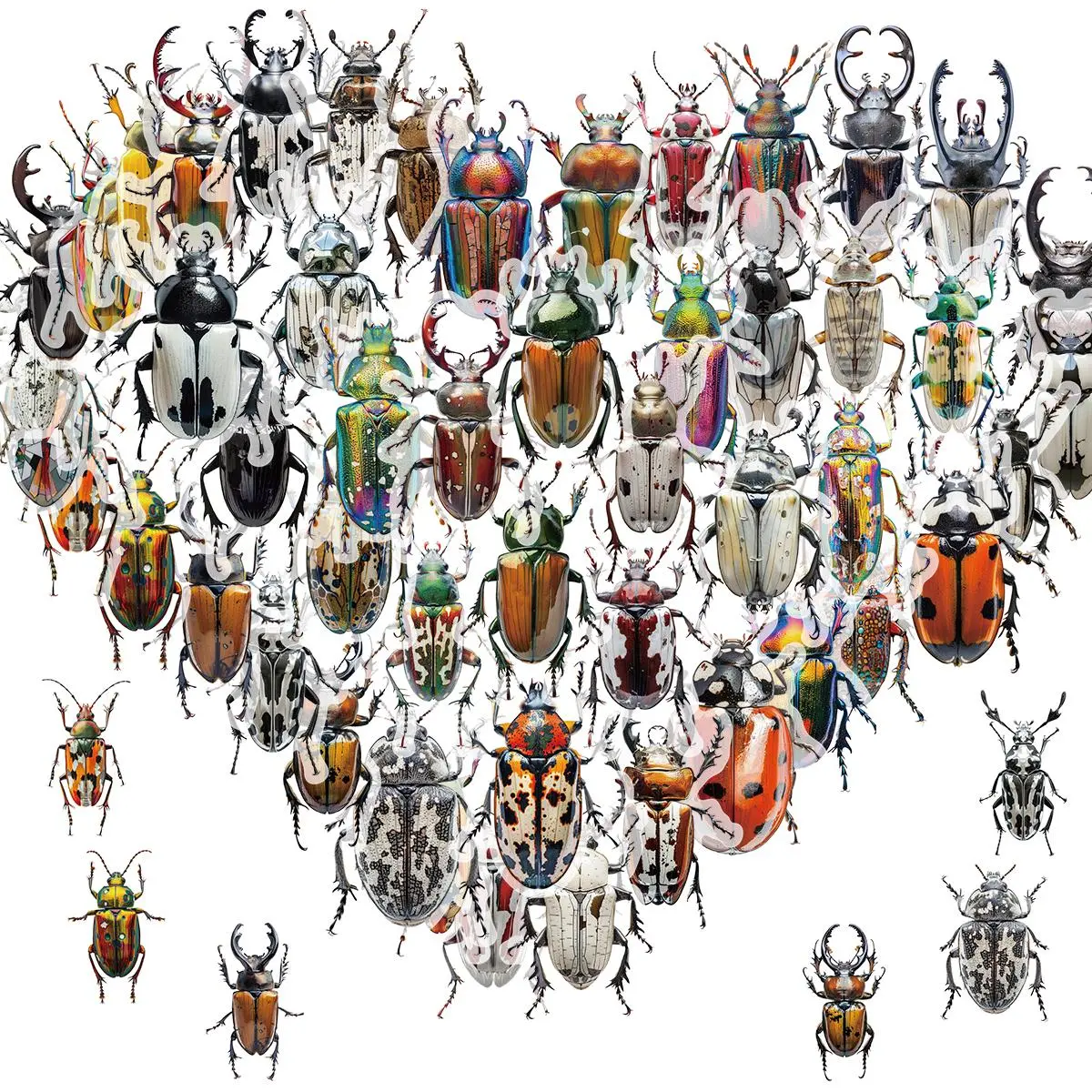 Insect Bug Pattern Sticker, 50pcs Waterproof Self Adhesive Decor Paper, Decor Sticker for Gift Greeting Card Water Bottle Laptop Phone