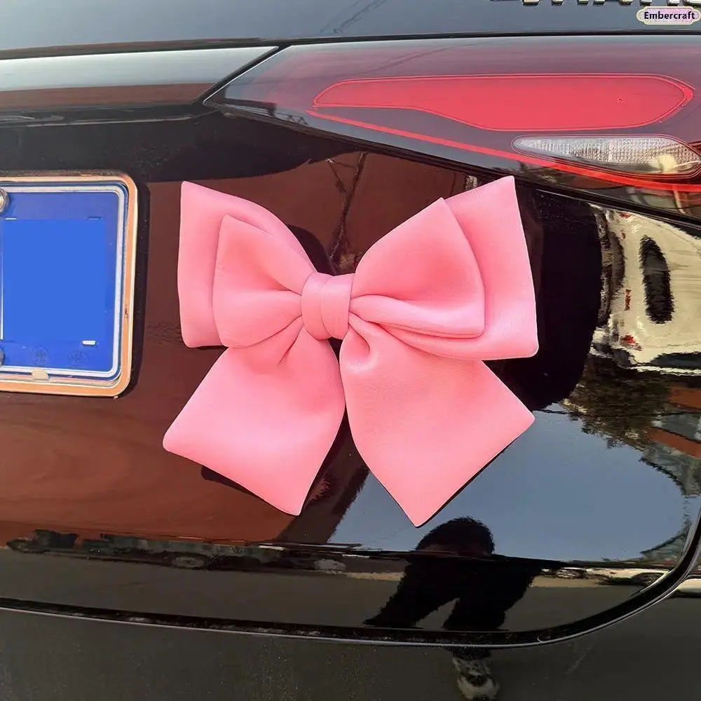 Stylish Girly Car Trunk Bow, Plain Waterproof Vehicle Exterior Decor Accessory, Chic Car Merch for Personalization, Vehicle Exterior Decoration