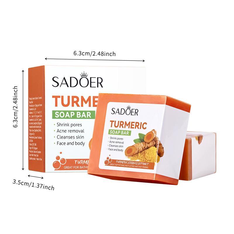 Handmade Turmeric Soap, Natural & Organic Handmade Comfort Soap for Body & Face, Cleansing, Exfoliating & Nourishing Soap for Daily Use, Natural Turmeric Bar Soap, Gift #GLOBAL PICKS