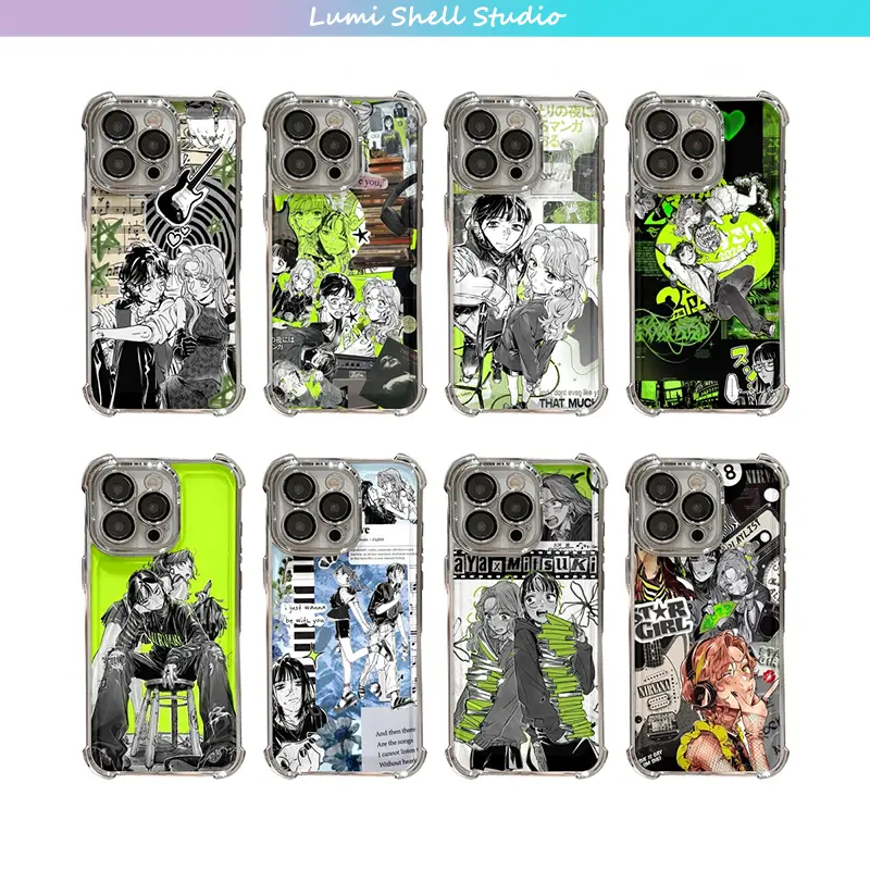 The Green Yuri Guy KiniOto Manga Plating Phone Case For iPhone 17 Pro Max 17Air 16 15 14 13 Plus  TPU Back Cover Shell  Perfect For Holiday Gifts Birthdays for Your Girlfriend/Boyfriend/Friends
