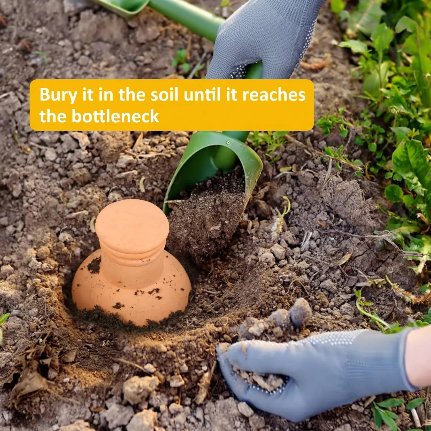 4 Pack Terracotta Self-Watering Plant Pots, Egg-Shaped Water Storage Balls with Lids, Slow Release Irrigation System for Outdoor Garden Lawn Indoor & Balcony Plants