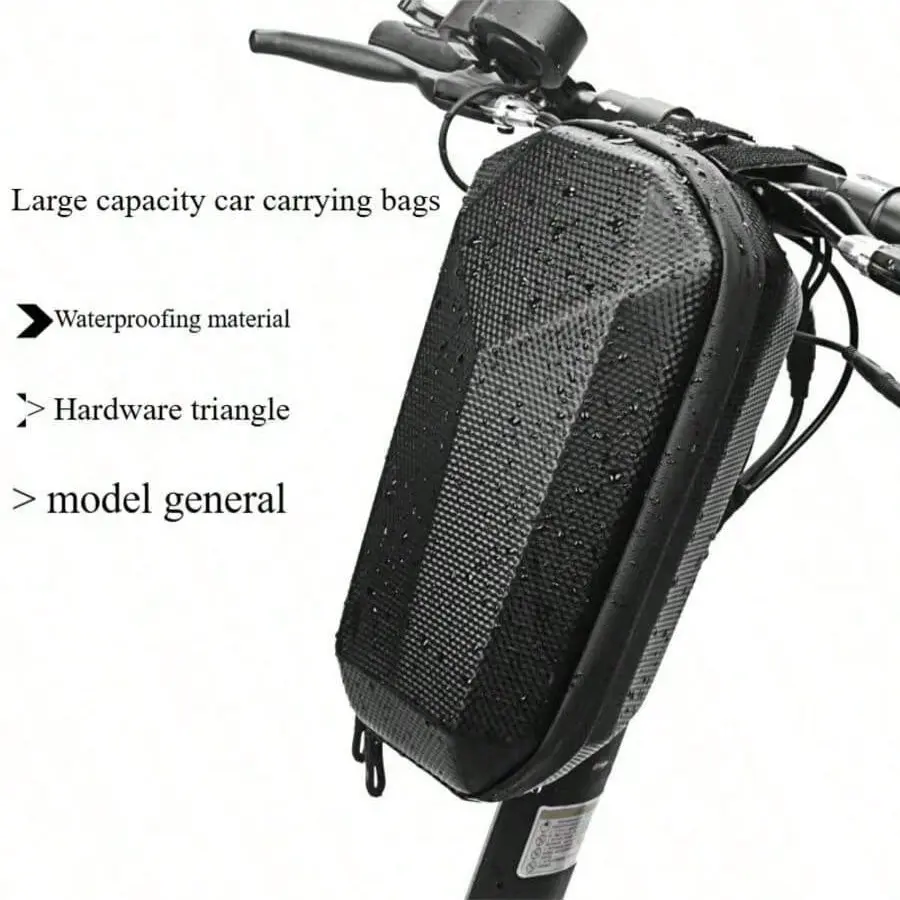 Electric Scooter Hard Shell Bag Eva Waterproof Bike Helmet Pouch, Bicycle Balance Bike Strap, Suitable for Bikes, Electric Bikes, Scooters, All Seasons