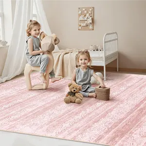 ComiComi Baby Girl Nursery  - Abstract Cute Modern Washable Boho Area , Skin-Friendly Foldable  for Kids Playroom,Waterproof  For Bedroom Room,Perfect for Pets &Kids good quality non slip kitchen  set of office indoor apartment nursery dorm indoor