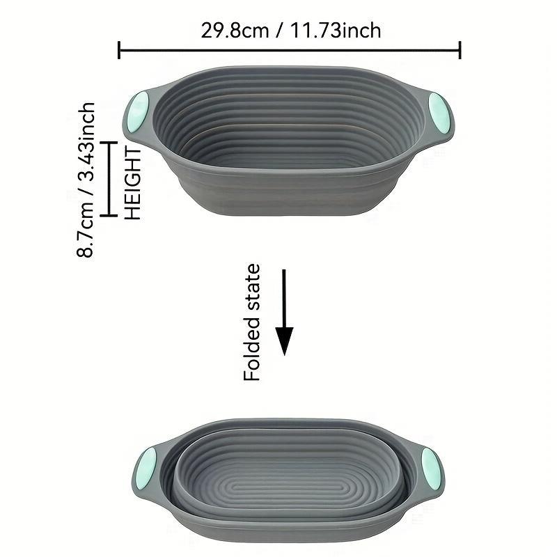 Thickened Silicone Cake Mold Bread Flour Fermentation Basket Dough Fermentation Basin Oven Baking Utensils