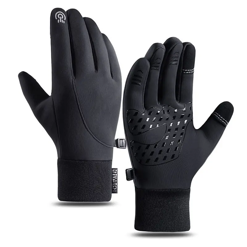 1 Pair Lightweight Thermal Touch Screen Winter Gloves for Cold Weather Wind Resistant Warm Lining Non Slip Silicone Palm For Daily Commute Skiing Bike Outdoor Sports