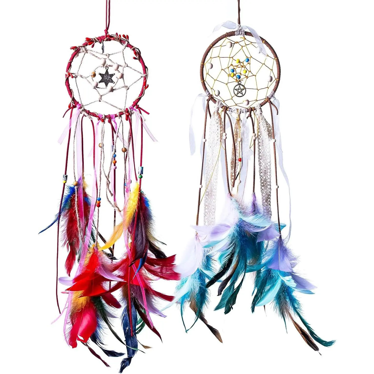 Dream Catcher Making Kit (2 Pack) for Kids & Adults, Creative Art Craft Supplies, Unleash Your Creativity to Make 2 Unique Personalized Dreamcatchers