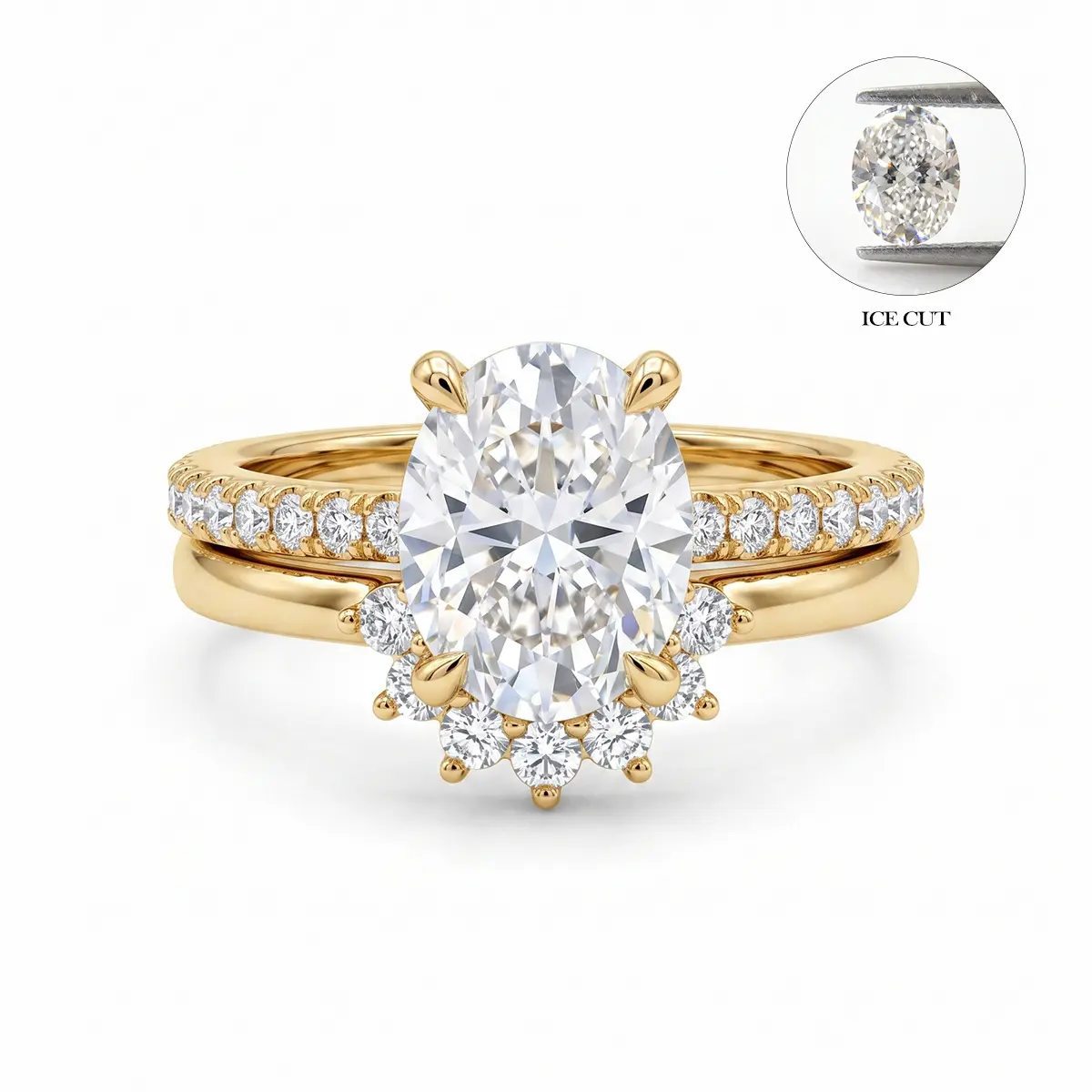 Women's Elegant Pigeon Egg Costume Ring - Casual Female Jewelry, Geometric Oval Ice-Cut Zircon, Diamond-Studded Copper Band with Metal Coating, Platinum/Gold Options for Everyday Wear