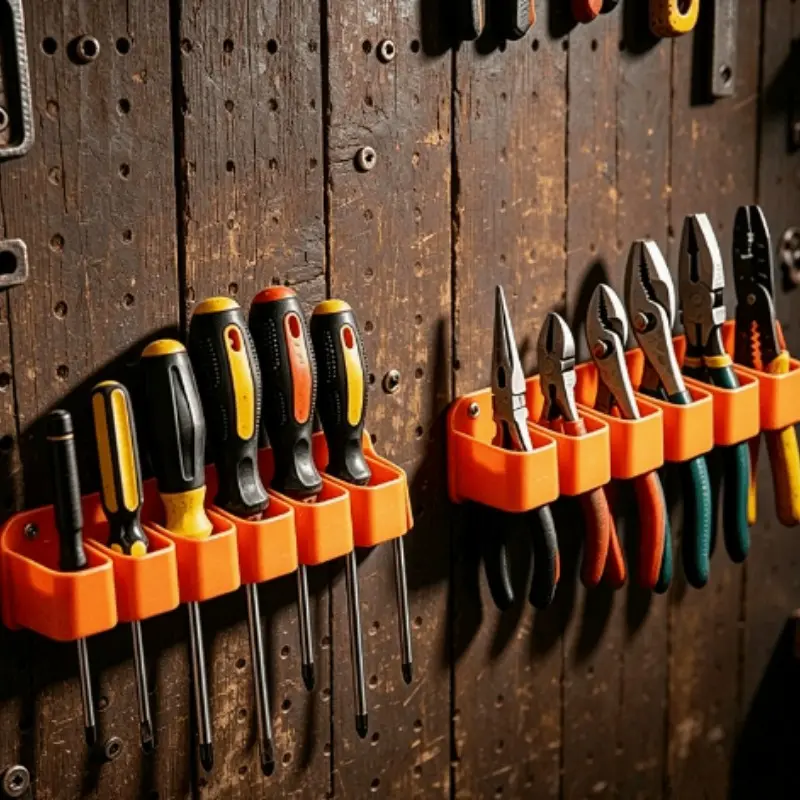 2-Pack Wall-Mounted Tool Organizer, Garage Tool Rack for Screwdrivers and Pliers, Space-Saving Workshop Storage Solution