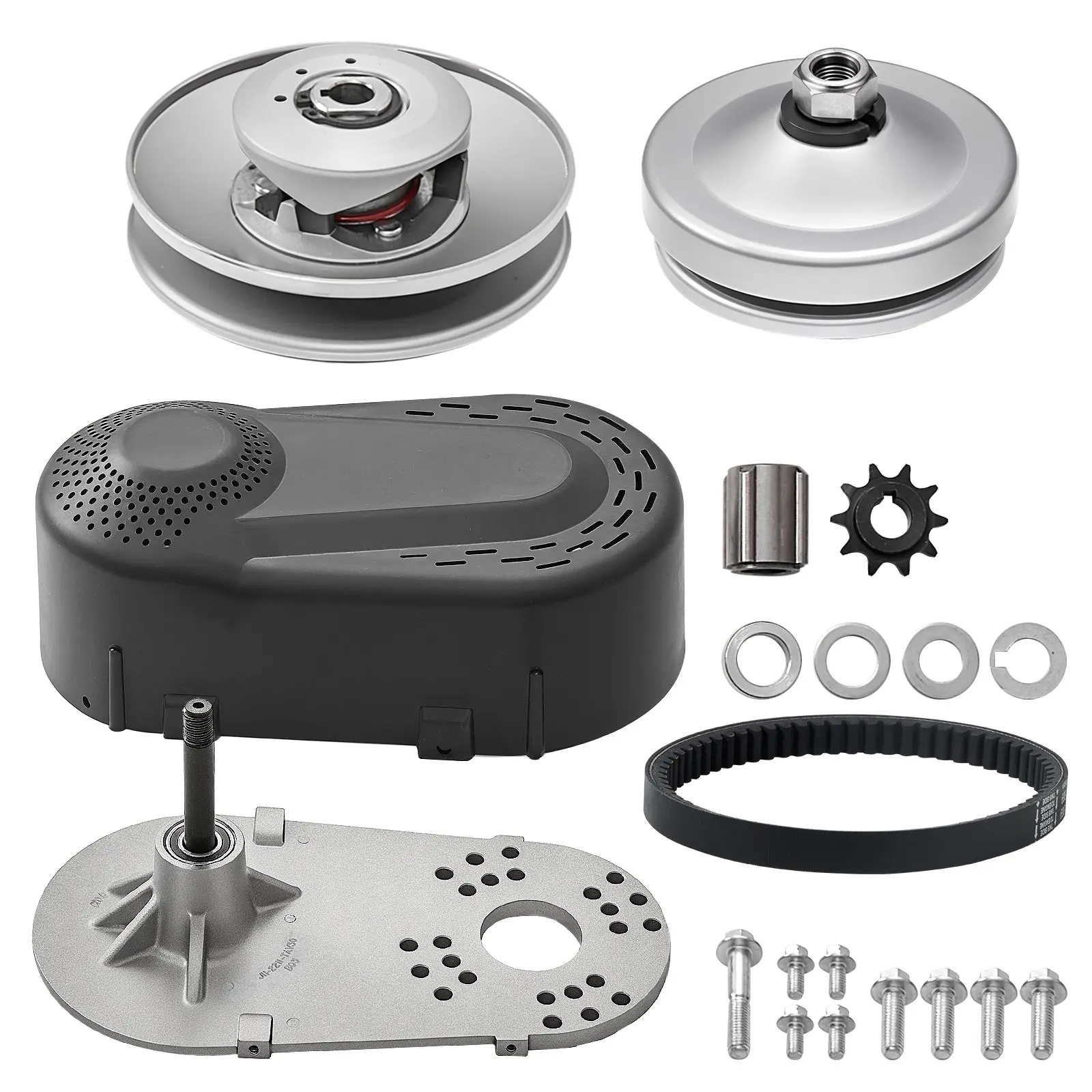 VEVOR Drive Clutch, 2-8HP Engine, 2000 RPM High-Strength Drive Clutch with Asymmetric Designed Wheels & Robust Rubber Belt, Sturdy & Durable Clutch with Full Accessories, Fit for Various Engines