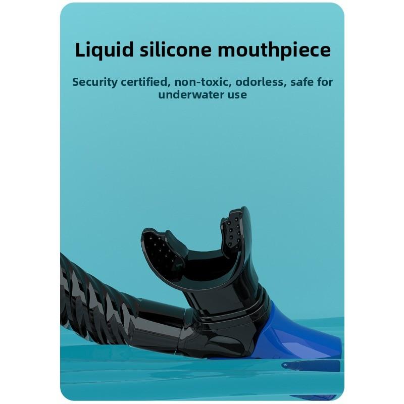 Diving Goggles Snorkeling Full Dry Snorkel Set Large Frame Swimming Goggles Liquid Silicone Swimming Equipment Diving Goggles  stealth snorkel