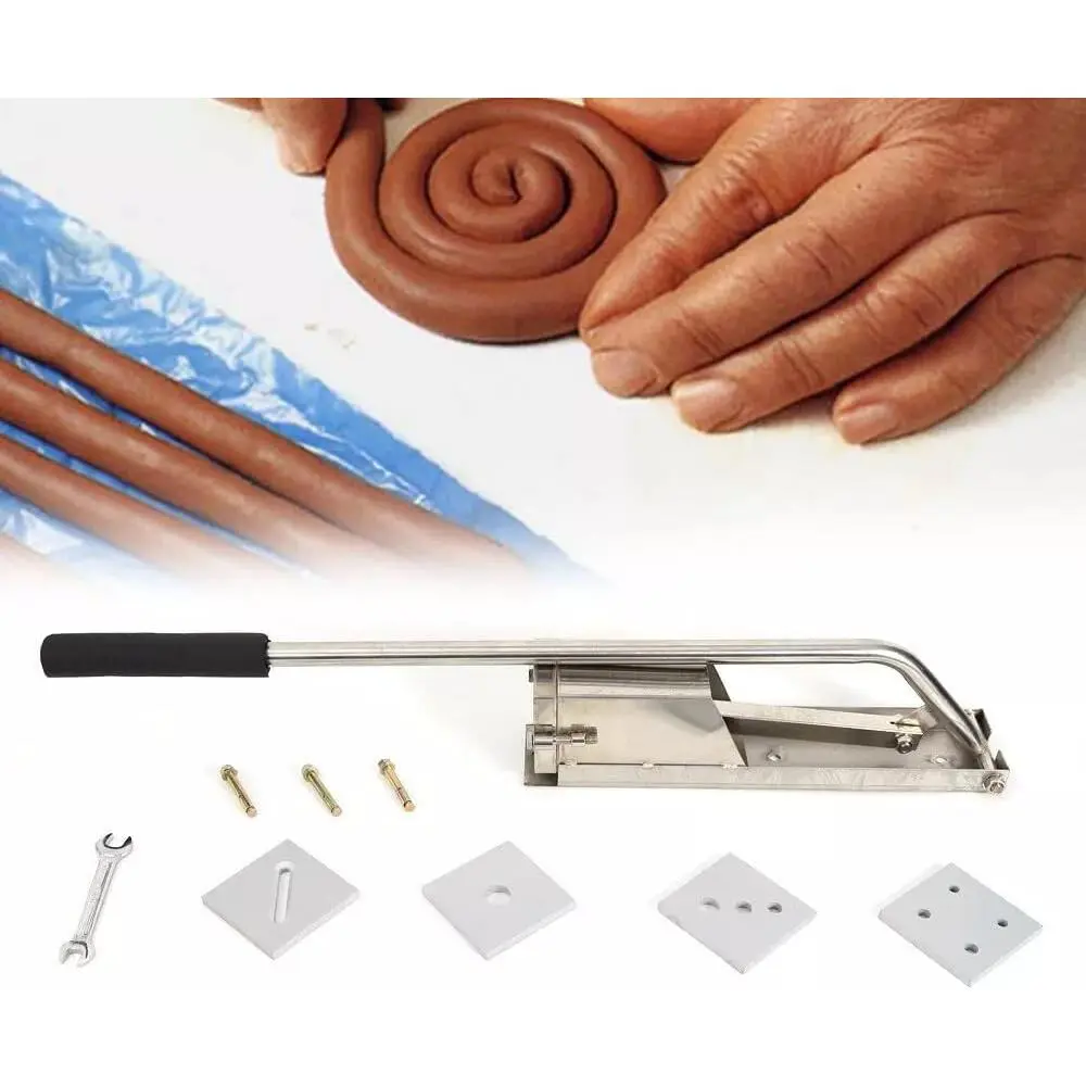 4-Layer Wall Hanging Clay Extruder, Stainless Steel Clay Extruding Machine, Pottery Ceramics Tool Kit Pottery Making Machine for Domestic Commercial Use
