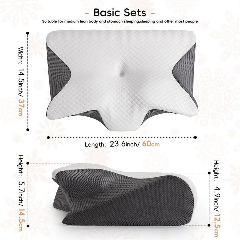 Memory Foam Neck Pillow, 1 Count Comfortable Neck Pillow, Essential Supplies for Home, Travel, Dormitory, Bedroom