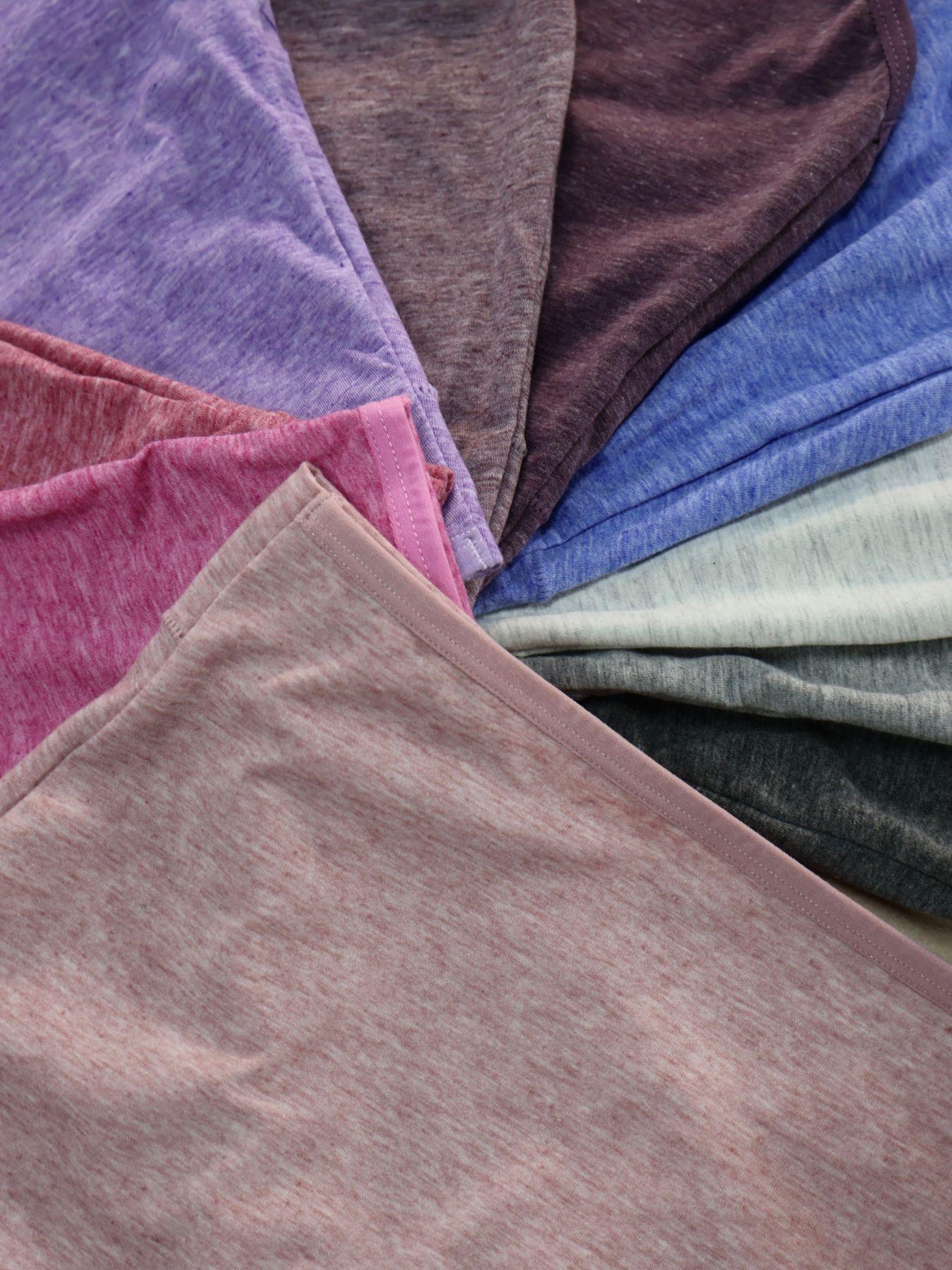 Plus size Women's Mid-Waist Underwear, Breathable Elastic Comfort Panties, Casual All-Seasons Briefs, Multiple Colors Available