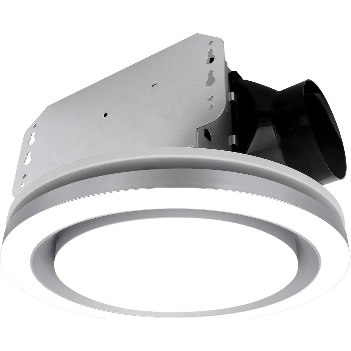 Bathroom Exhaust Fan with Light, 90 CFM, 1.5 Sones | 15W Dimmable 3CCT LED Light with 5W Night Light Ventilation fan for Bathroom, Kitchen and , Round,