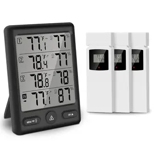 Indoor Outdoor Thermometer  with 3 Remote Sensors, Digital Hygrometer Thermometer,  Temperature Humidity  Gauge with 200FT/60M Range
