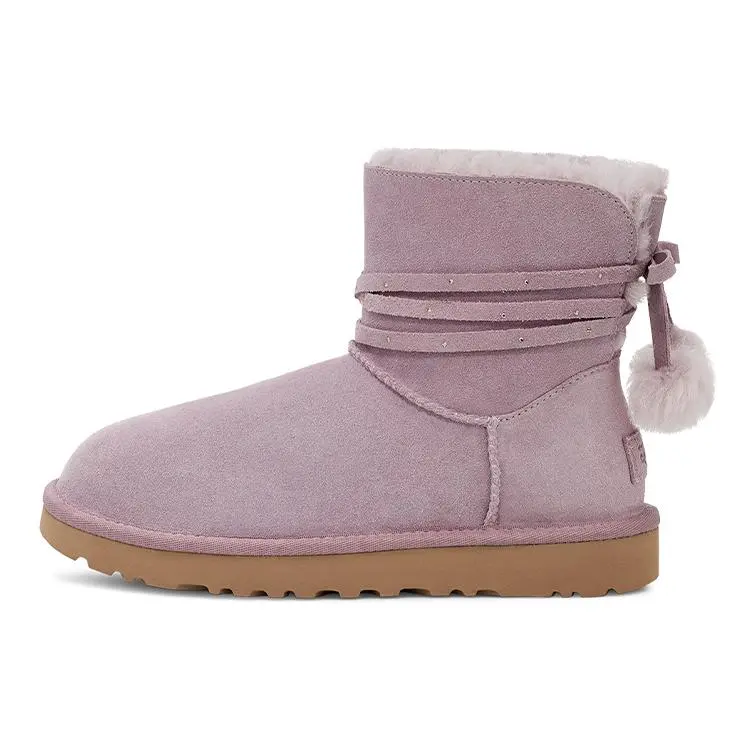 UGG Mini Bailey Bow Pom Short Snow Boots 1125382-SHAD