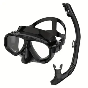 Adult Snorkel Set — Designed for Outdoor Snorkeling — 180° Panoramic Wide-View Anti-Fog Mask — Professional Snorkeling Gear — Ideal for Free Snorkeling