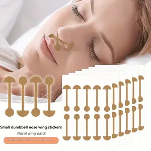 Dumbbell nose strip, designed to narrow the nasal wings and refine the nasal bridge, offering temporary cosmetic enhancement. Suitable for daily use, breathable adhesive tape with soft elastic contraction, invisible nose slimming strip, small-sized tape