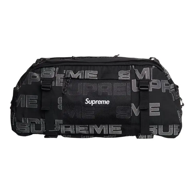 Supreme FW21 Week 1 Duffle Bag – Waterproof Recycled Nylon, Monogram Jacquard, Unisex Travel & Gym Tote