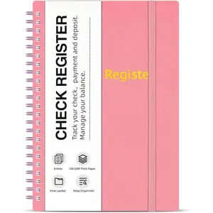 Check Registers for Personal Checkbook, Double Spiral Check Register Book, Budget Planner with Check Register for Personal and Work, 5.8'' x 8.3'' -