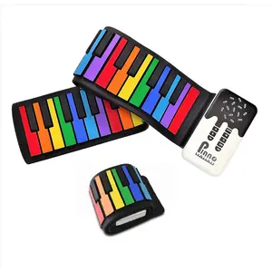 49 Key Roll Up  Digital  Piano, Rechargeable, Recording Feature, 8 , 6 Demo Songs & Build-in Speaker, Piano, Gif (49 key )