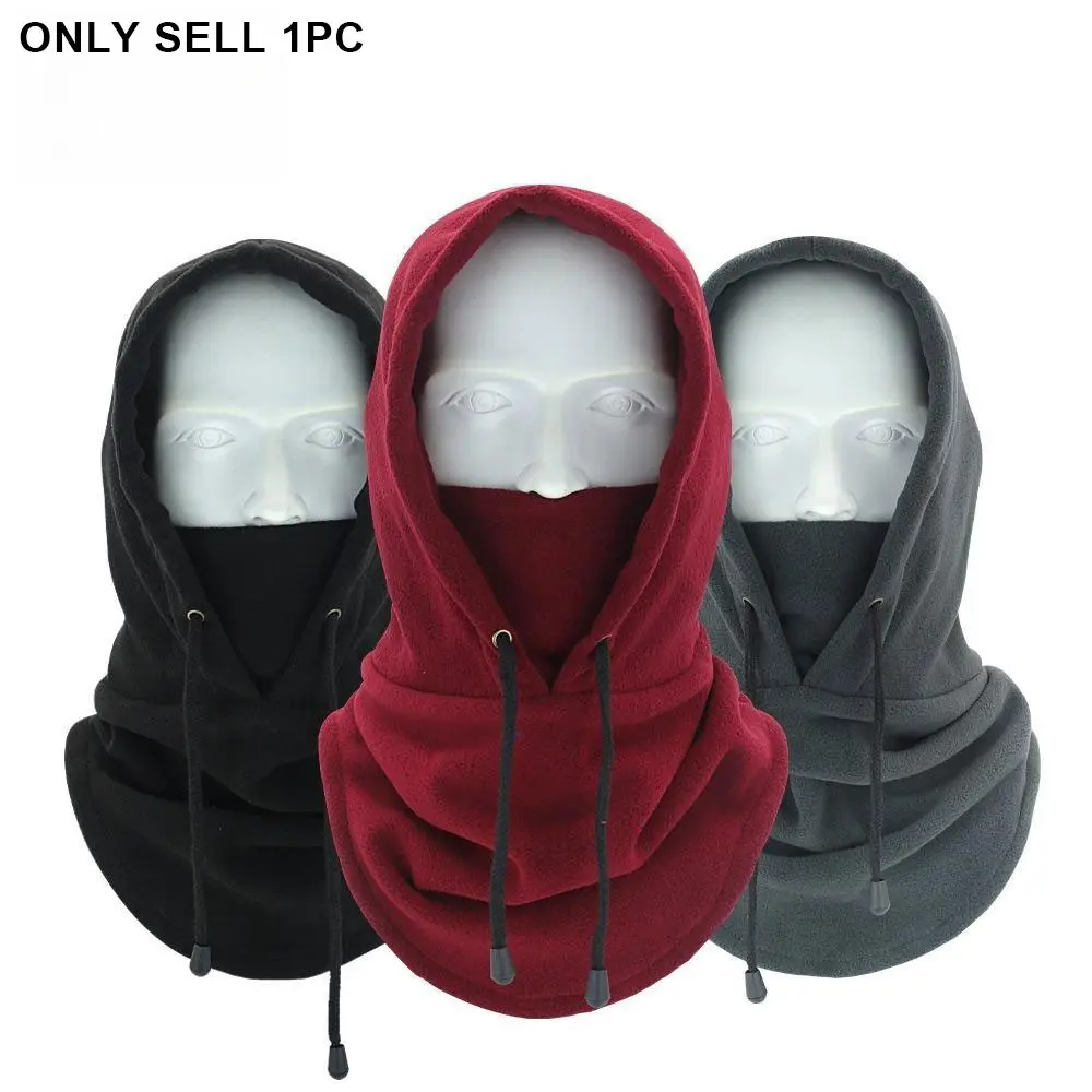 Balaclava Windproof Ski Mask Winter Thermal Fleece Hood Heavyweight Neck Warmer Snood Outdoor Sports Face Covers Hat For Men & Women