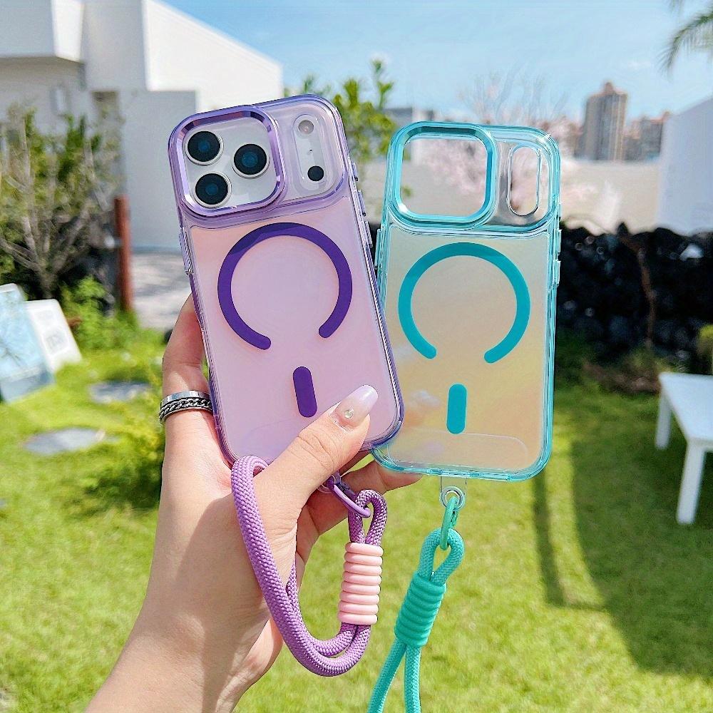 Phone Case - This Fashionable Premium Magnetic Wireless Charging Phone Case Is Compatible with for Iphone 17, 16, 15, 14, 13, 12, And 11 Pro, Pro Max, Plus, And 17AIR. It Includes a Colored Lanyard And Offers Extensive Drop Protection iphone 12 wildflower