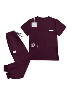 Two Piece Pet Hospital Veterinary Clinic Uniform Care Scrub Set Pharmacist Breathable Hospital Top and Pants