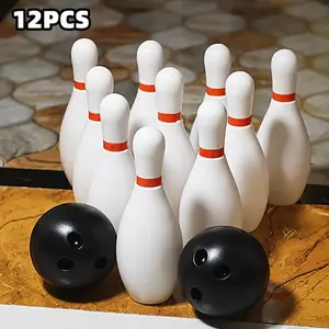 Bowling Set, Includes 10 Pins and 2 Balls, Plastic Bowling Toy Kit for Kids Aged 3+, Indoor Outdoor Fun Games