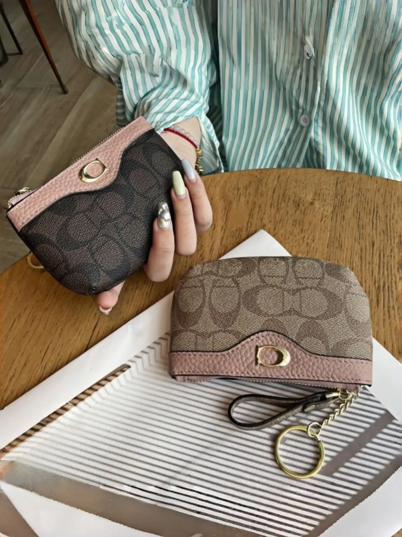 New Fashion Wallet Women Printed Multifunctional Credit Card Holder Zipper Coin Purse Key Bag Mini Storage Bag