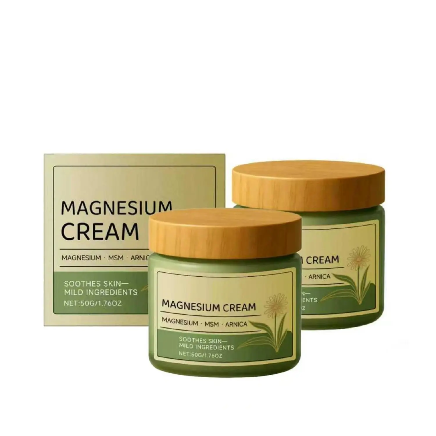 Total Relief Magnesium Cream for Comfort Fast-Absorbing with MSM & Arnica Cream, Comfortable Nerves and Daily Comfort Body Soothing Magnesium Cream.
