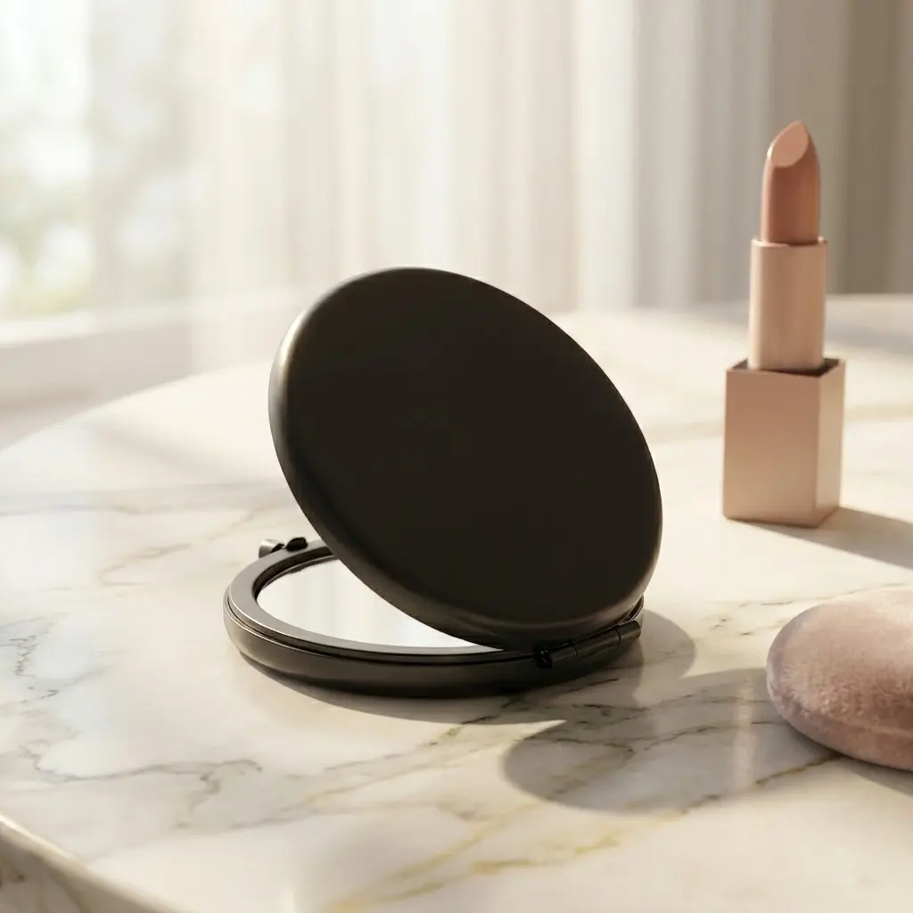 1PC Magnifying Compact Mirror for Purse 1x/2x Magnification Travel Makeup Mirror 2.76 inch Double-Sided Mini Folding Mirror, Portable Folding Mirror, Foldable Mirror, Cute Small Pocket Mirror for Gift, Travel Essentials, Travel Hand Mirrors