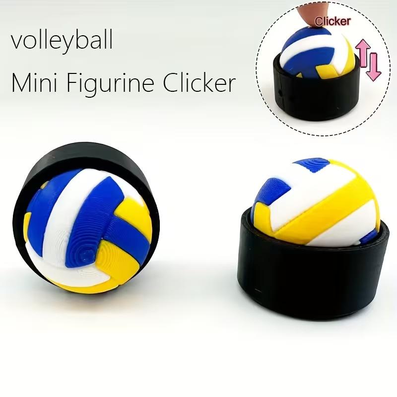 3D Printed Ball Clicker Keychain Basketball Soccer Fidget Toy Bag Charm Stress Relief Pendant