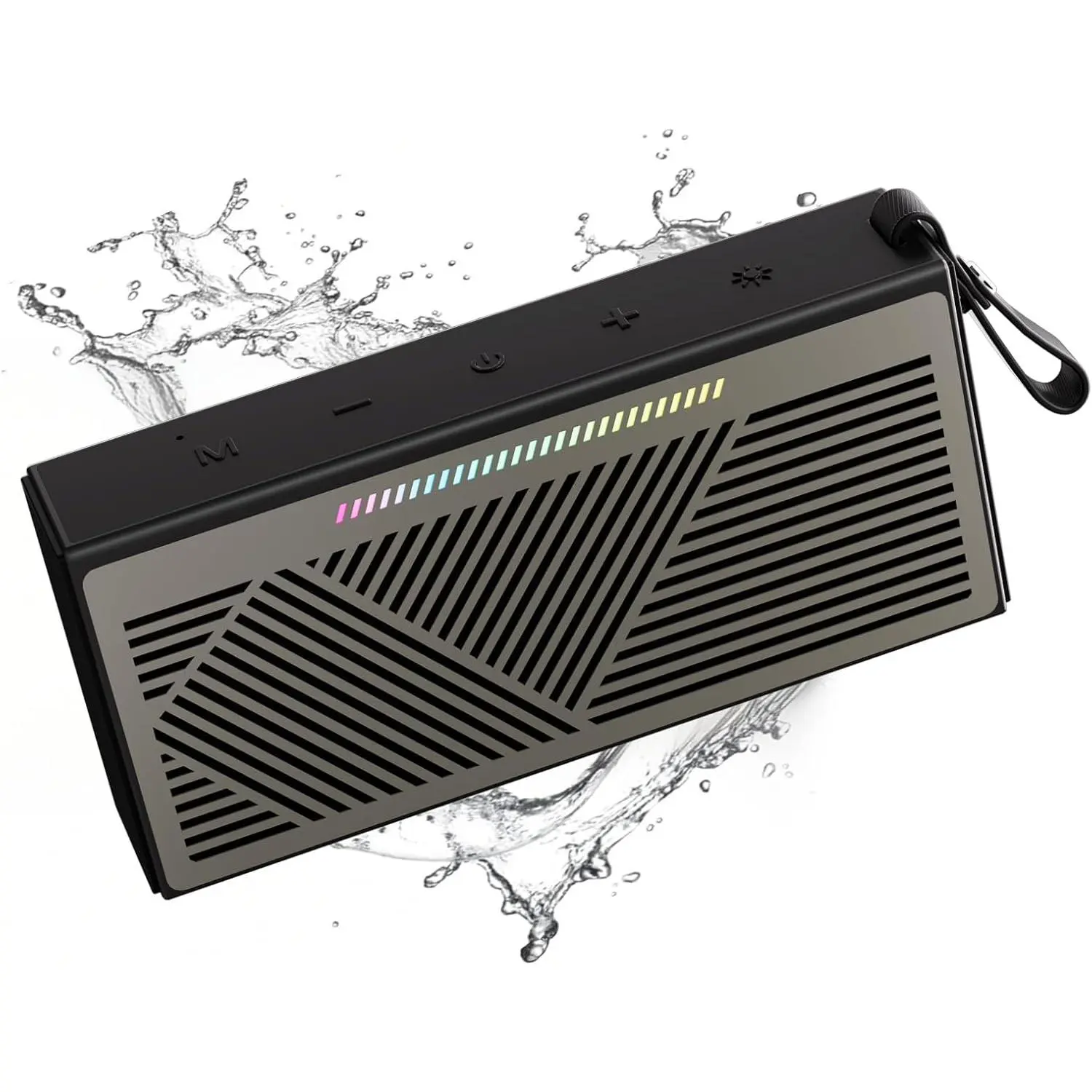 Speaker, Portable   Speakers with  Sound, IPX5  Speaker with RGB LED Lights, Bluetooth5.3, TWS Pairing, Long Playtime, for /Party/Outdoor/Beach/Bathroom