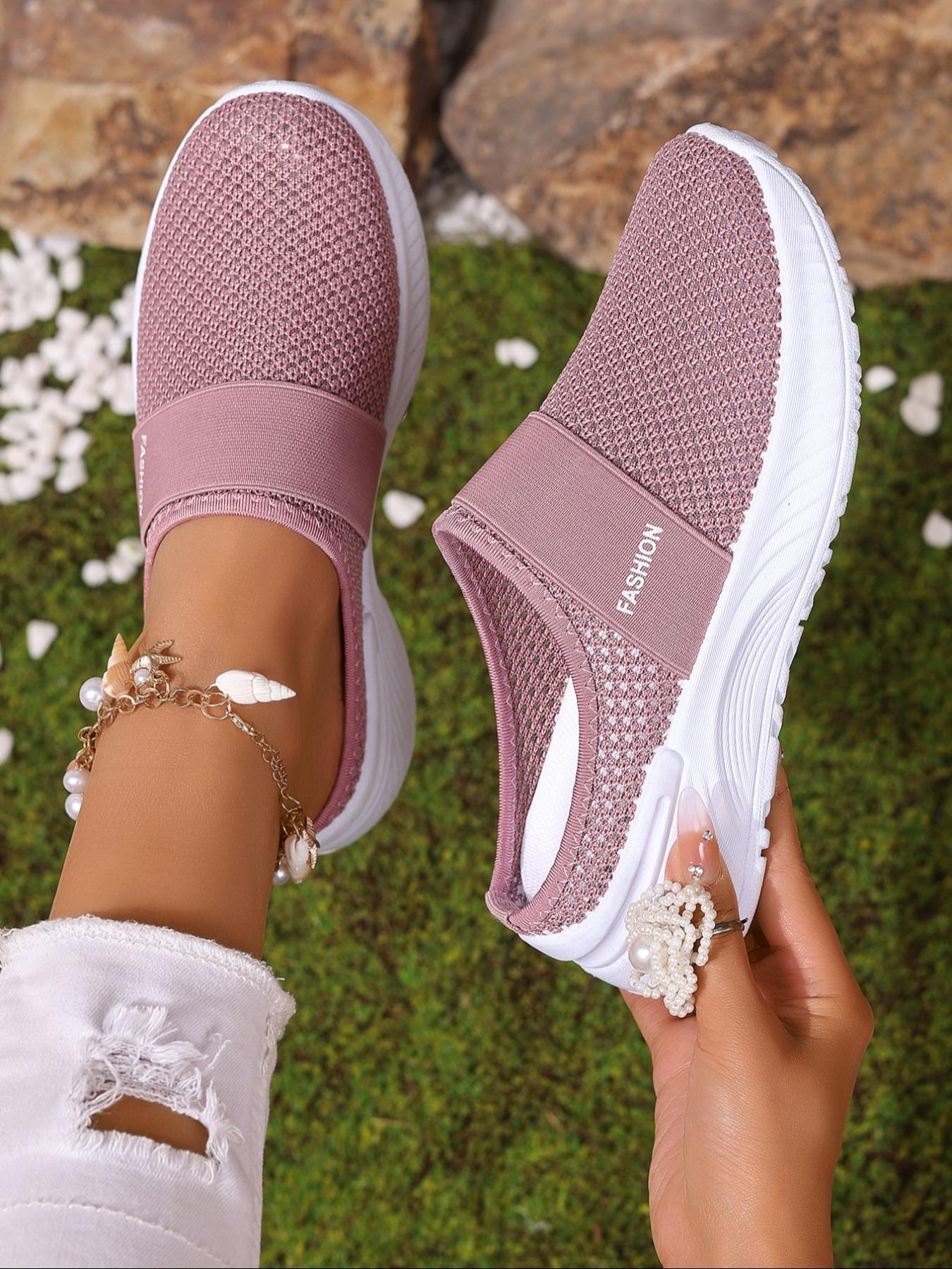 Women's Fashionable Mesh Breathable Lightweight Sneakers, Casual Comfortable Low Top Sock Sneakers, All-match Commuter Shoes for Work & Daily Wear, Girl