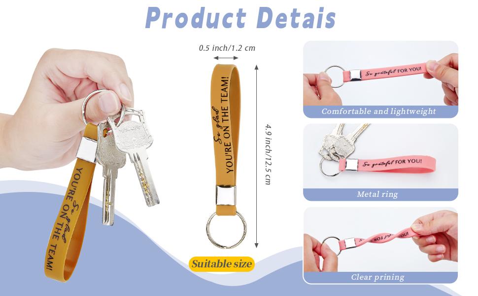 36-Pack Appreciation Keychains – Thank You Gifts for Employees,Volunteers, Coworkers – Bulk Keychains
