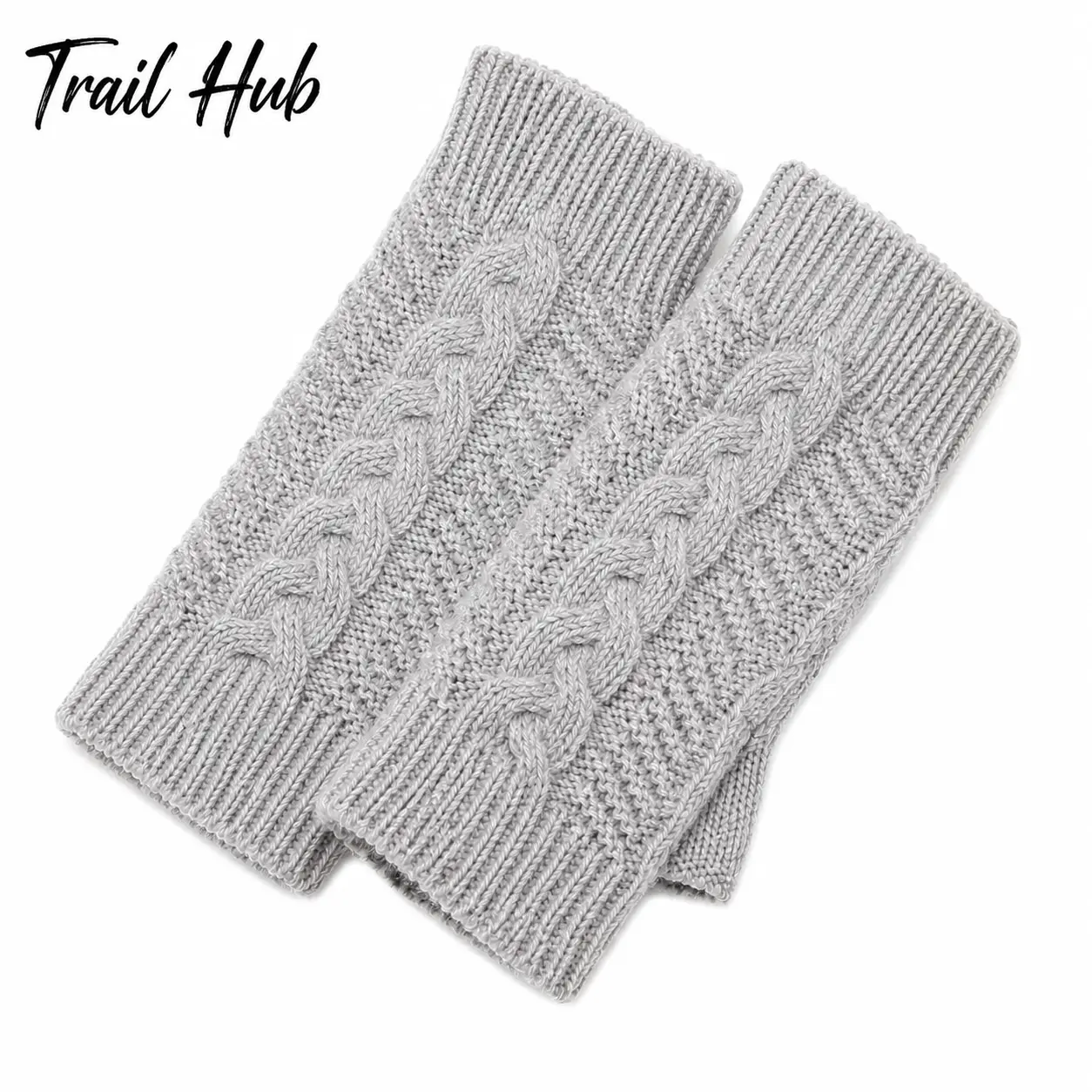 Cozy, breathable half-finger knit gloves crafted from premium wool blend with textured cable stitch pattern, offering flexible stretch fit, enhanced dexterity, and thermal comfort for autumn and winter—perfect for hiking, cycling, commuting, and daily wea